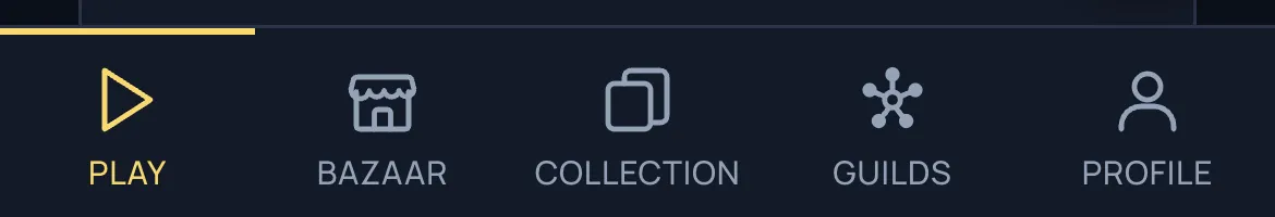 The phone bottom navigation bar with a dedicated Collection tab