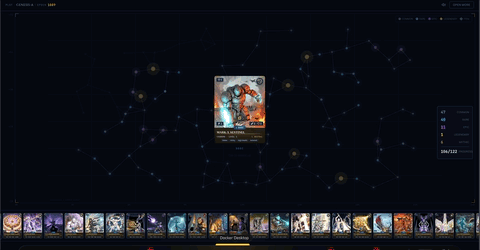 Opening a pack in the Vault: the star-chart opening ceremony reveals the cards inside
