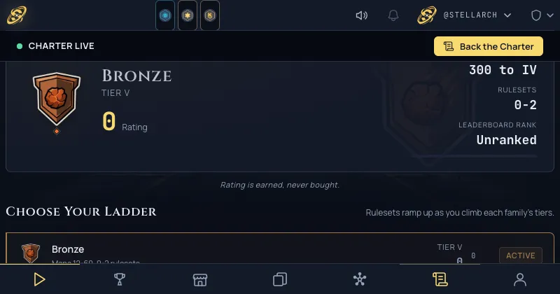 On a short landscape screen the chrome shrinks to icons so the play deck keeps its room.