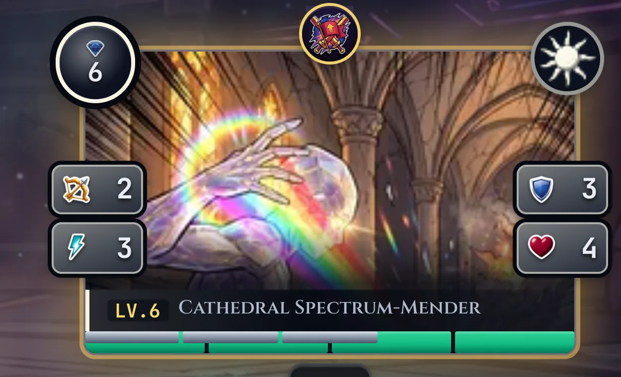 A Fighter mid-battle with three of its five armor pips still intact above the health bar.