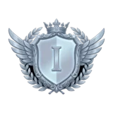 Silber-Liga-Emblem: eine polierte Silbermedaille.
