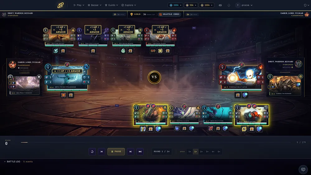 Stellarch-Kampf-Replay auf dem Desktop
