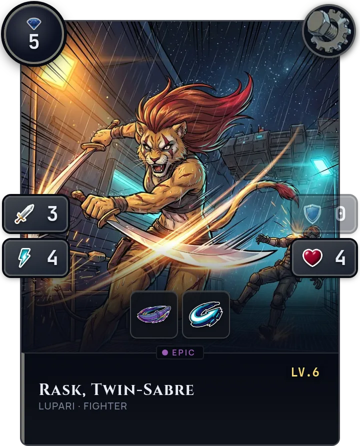 Rask, Twin-Sabre